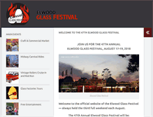 Tablet Screenshot of elwoodglassfestival.com